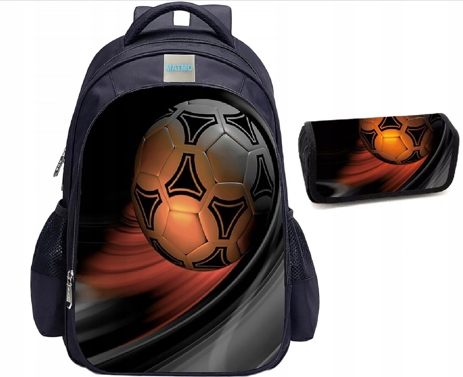 Školský batoh s futbalovým motívom a peračníkom